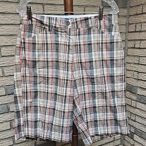 Croft And Barrow Plaid Bermuda Shorts Sz 14